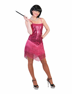 Funny Fashion Halloween Party Pink Flapper Show Dress Size X-Small | eBay