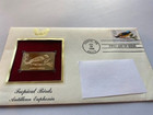 1998 Tropical Birds Antillean Euphonia Gold Cover Replica STAMP — photo 1