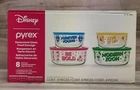 Pyrex Disney Minnie Mouse 8-Piece Decorated Glass Food Storage Bowls w/ Lids