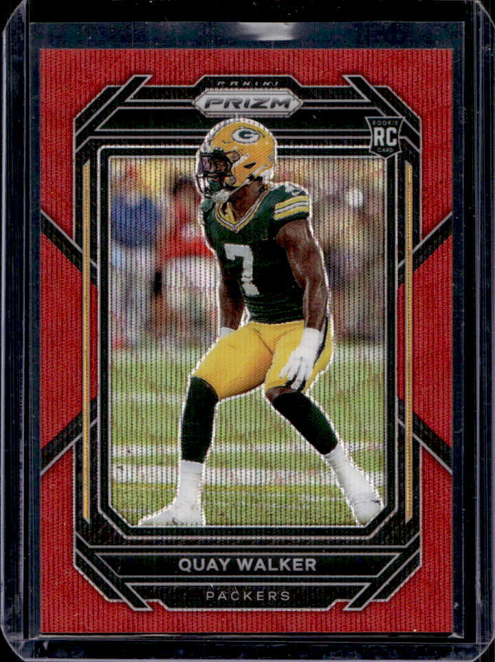 2022 Prizm Quay Walker Red Wave RC #124/149 #373 Packers