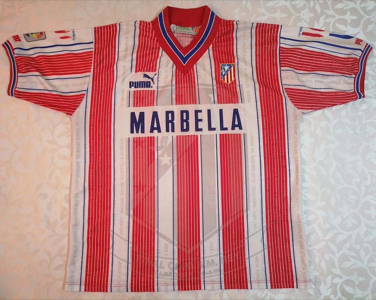 ATLETICO DE MADRID 1995/96 PUMA Camiseta Football Shirt Rare Final Cup  Marbella