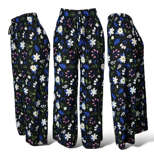 Women's Summer Elastic Waist Pants | Floral Summer Beach Trousers - Picture 5 of 11