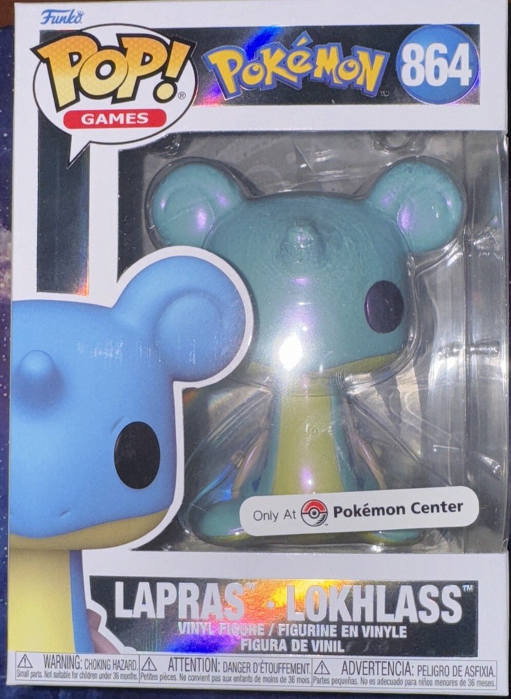 Funko Pop Lapras Pearlescent Pokemon Center Exclusive Figure Pop Games #864 New