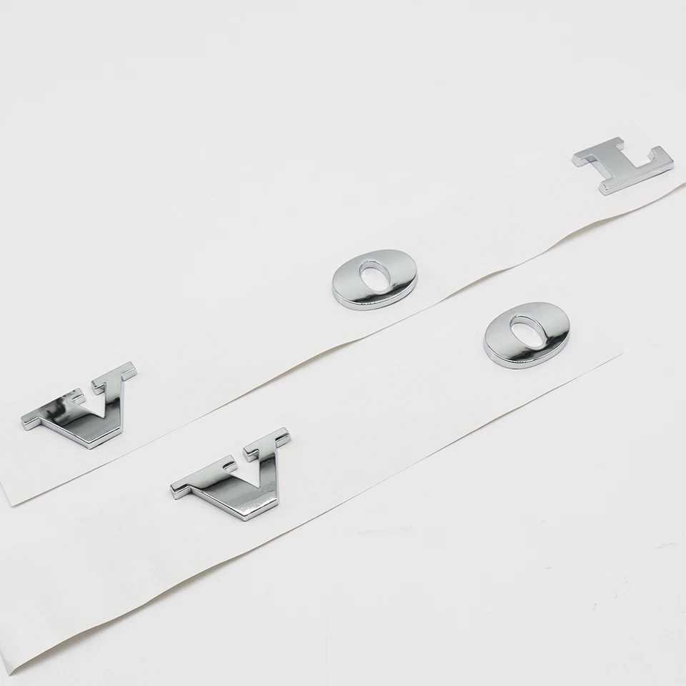 1X Rear Trunk Lid 3D Letter Badge Nameplate Emblems Sport For Volvo Gloss Chrome Foto 3 de 4