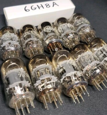 (10) GE - 6GH8 A - Vacuum Tube Audio Guitar Amplifier Radio TESTED GOOD ...