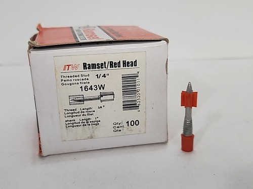 RAMSET/Red Head 1/4” x 1"L Shank 1/2” L Thread Threaded Stud (1) 100 Piece boxes - 第 2/9 張圖片