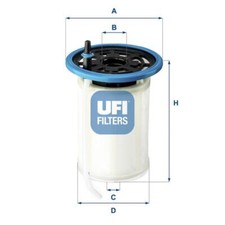 UFI Fuel Filter Insert 116mm Height 93mm Outer Diameter Fits Alfa Romeo Stelvio