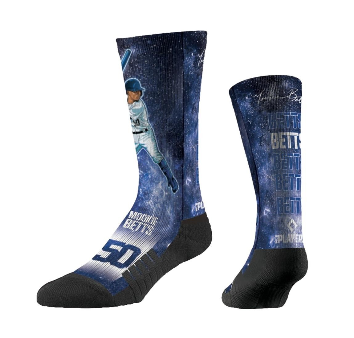 STRIDELINE MLB Mookie Betts LA Dodgers Crew Socks Men (8-12)