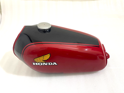 HONDA バイクタンク レッド Honda XL175 XL 175 1974 1975 Black & Red Steel Petrol Fuel Tank +