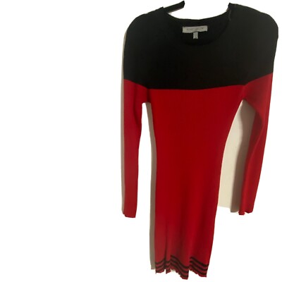 Rosie Harlow Women's Juniors long Sleeve Red/Black Dress Size L | eBay