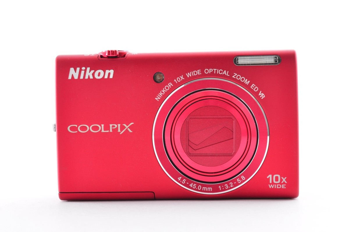 Nikon Coolpix S6200 Red Excellent+5 16.0MP Compact Digital