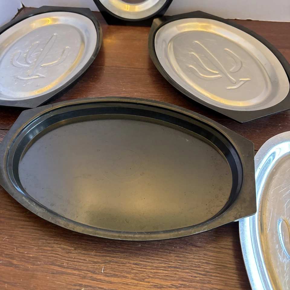 Cuatro platos de carne de cactus Saguaro de colección Nordic Ware Fajita Hot Sizzler Plate Foto 4 de 4