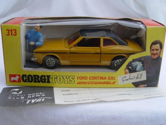 CORGI 313 GRAHAM HILL'S FORD CORTINA GXL - SUPER RARE MUSTARD