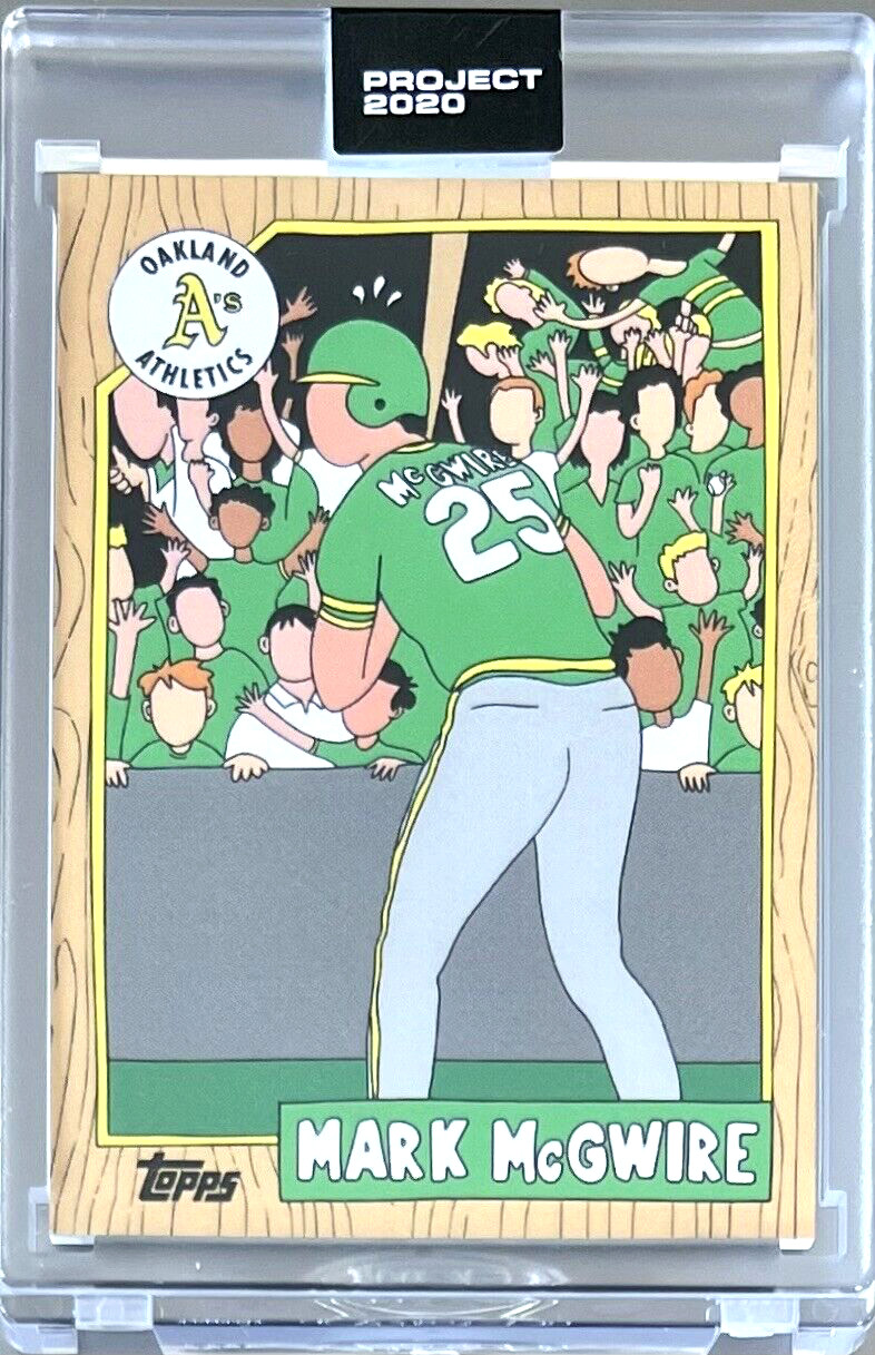 TOPPS PROJECT 2020 #134 MARK McGWIRE by Artist FUCCI ** ATHLETICS 1987 #366