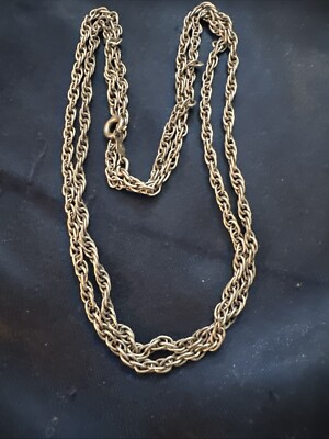 VINTAGE DESIGNER ACO 925 STERLNG SILVER ROPE CHAIN NECKLACE FOR PENDANT