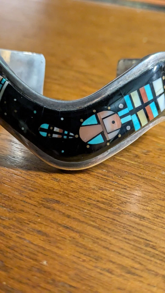 PULSERA ERVIN TSOSIE Turquesa Puño Plata de Ley Foto 3 de 4