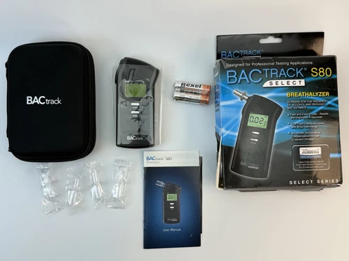 BACTrack S80 Select Digital Breathalyzer Alcohol Tester w/ 6 Mouthpieces & Case