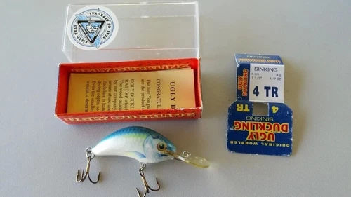 VINTAGE UGLY DUCKLING LURES PACK OF 1 NO. 4 TR SINKING 30 YEARS OLD HAND MADE