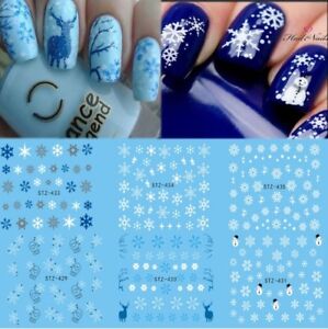 Viele Verschiedene Motive Nagelsticker Winter Schnee Indianer Nageldesign Ebay