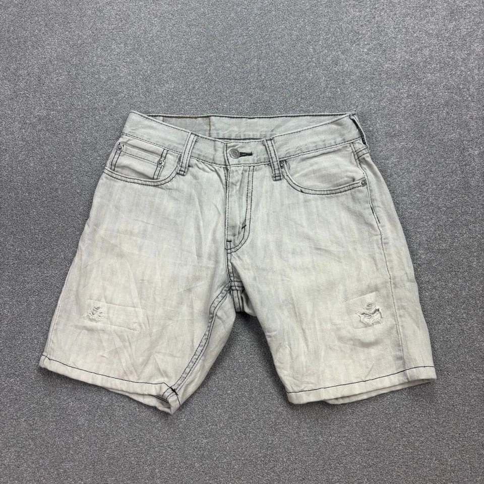 Levis Denim Shorts Adult W28 Grey Jorts Y2K Relaxed Dad Red Tab USA Wash Men