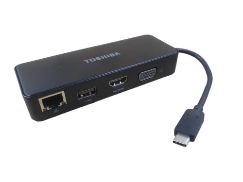 Station d'accueil adaptateur de voyage Toshiba PA5272U-2PRP USB-C vers HDMI/VGA - Photo 1/2