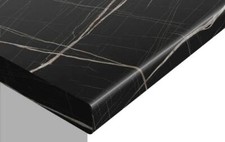 Dark Marble Rounded Edge Laminate Kitchen Worktops