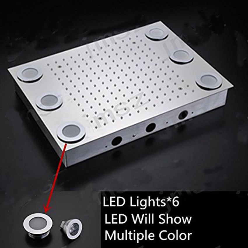 Luxury shower body jet massage shower faucet Discoloration LED shower kit eBay