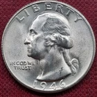 1946 S Washington Quarter BU UNC BRILLIANT UNCIRCULATED + CHEST FEATHERS #84850