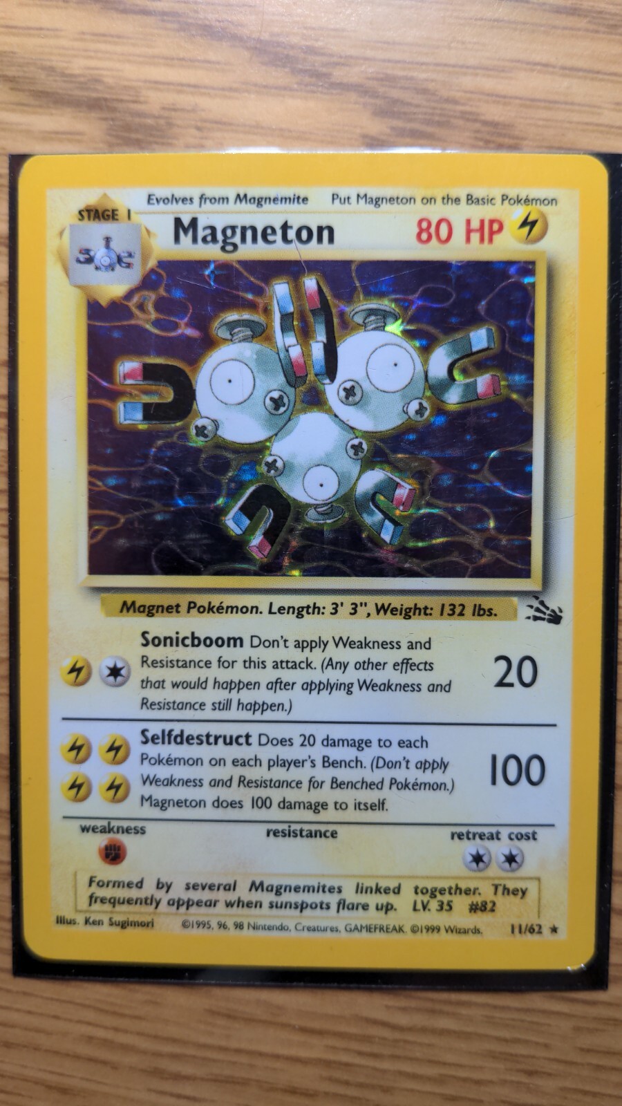 Magneton 1999 Pokemon Fossil 11/62 HOLO Lightly Played Rare Vintage