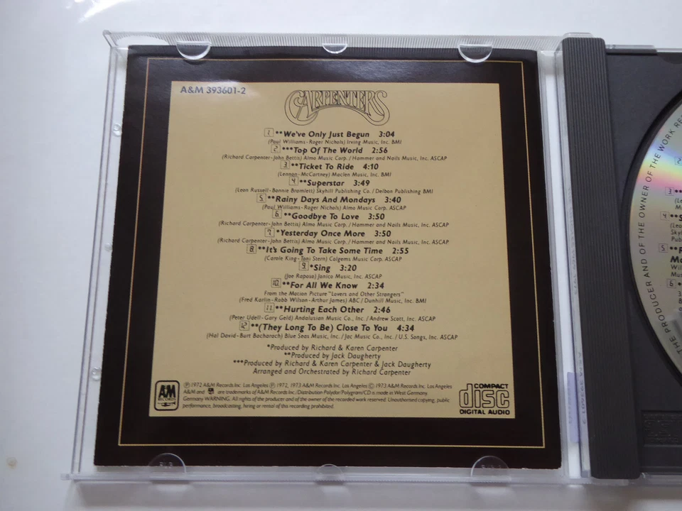 CARPENTERS : The Singles 1969-1973 FRANCE > VG (CD) - Bild 2 von 4