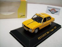 "Peugeot 504 Taxi \"Lagos\" 1977, Yellow, Ixo 1:43, Ovp"
