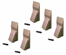 5 - Bucket Fabricated Dirt Teeth w/ Roll Pins - T2A, 2A, 2AP, 2A FAB