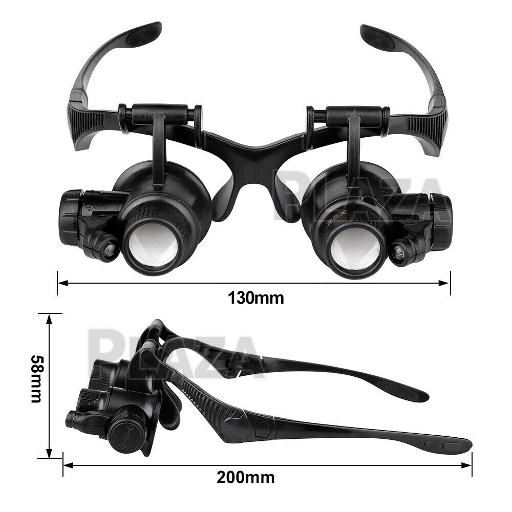 Magnifying Glass Loupe Headband Headset Head Light Jeweler Magnifier 2