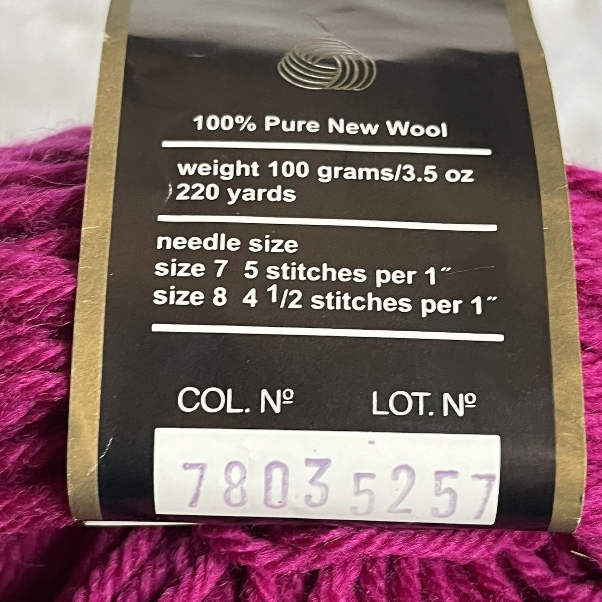 Cascade 220 Yarn - 100% Peruvian Wool, Super Soft Worsted Weight For Knitting & Felting (Color: 7803 Magenta)