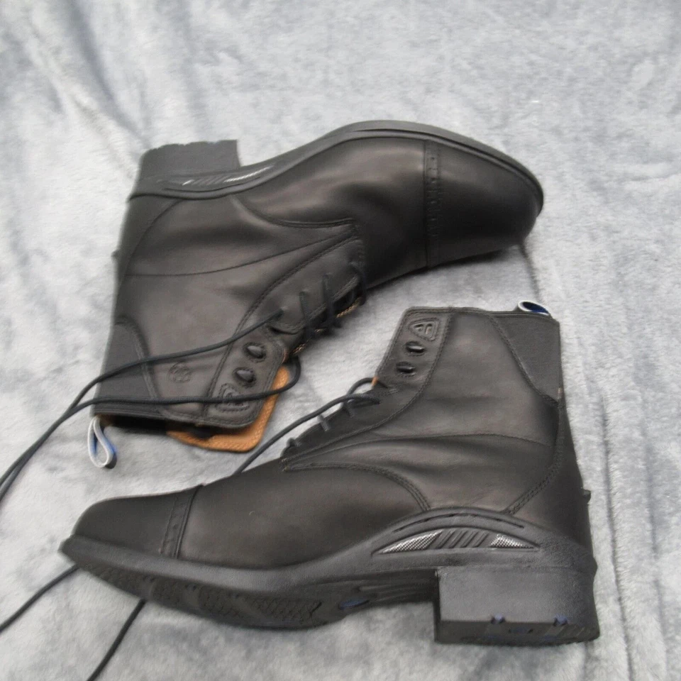 Botas Ariat Devon Pro VX para Hombres 11B Negro Paddock Cuero Encaje Ecuestre Occidental Foto 3 de 4