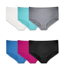 Fruit Of The Loom Fit For Me Women's Plus Size Breathable Micro-Mesh Brief 6Pack
