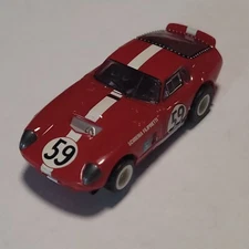 Vintage HO TOMY AFX Turbo #59 Shelby Cobra Daytona Race Track Slot Car
