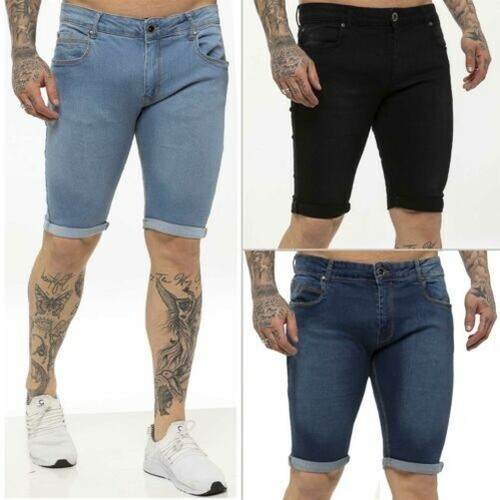 Kruze Mens Shorts Skinny Fit Stretch 