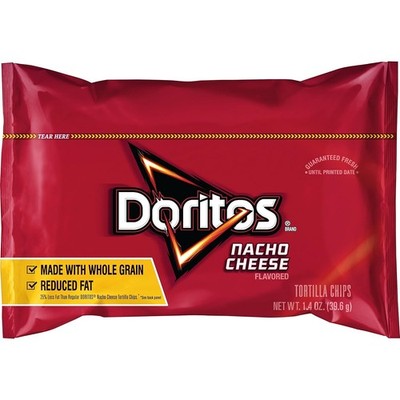 Doritos Top N Go Walking Taco Nacho Tortilla Chips, Cheese Flavored, Reduced Fat
