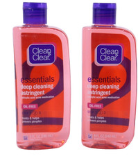 2x Clean  Clear Essentials Oil-Free Deep Cleaning Astringent  READ 
