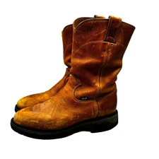 Justin Original Work Boots Conductor 11" Men's 8 D Brown 4762 Western Cowboy