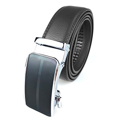 Mens Metal Automatic Click Lock Buckle Waist Strap Dress Comfort Belt Casuals