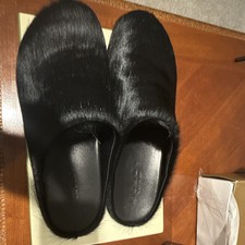 Marni Men's Black Solid Slip-On Slippers Round Toe EU 45 Made in Italy