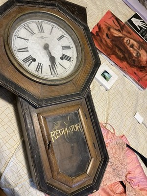 Regulator Clock Antique, Selling As Case, Needs Rebuilt