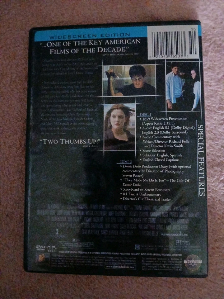 Donnie Darko 2001 DVD Starring Jake Gyllenhaal, Jena Malone DIRECTORS CUT - Image 2 of 4