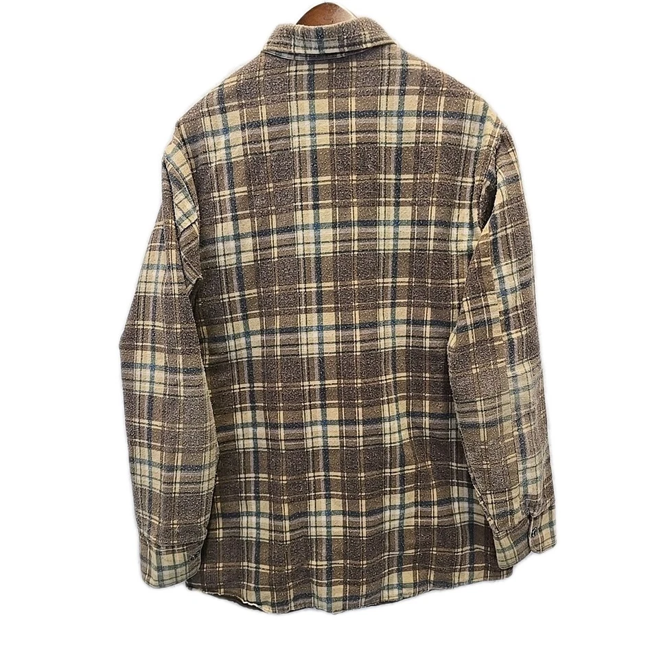 Vtg Sears Fieldmaster Perma-Prest Men's Quilt Lined 60's Outdoor Flannel Size XL - Image 3 of 4