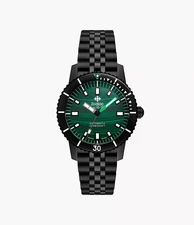 Zodiac ZO9314 Malachite Dial Semi Gloss Compression Diver Black Stainless Steel