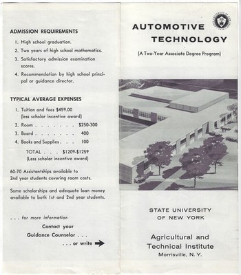 Morrisville Agricultural Technical Institute NY Automotive Technology Brochure 
