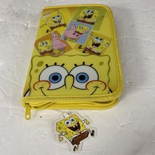 yellow Bioworld SpongeBob SquarePants molded pencil case New With Tag 2008,8x5