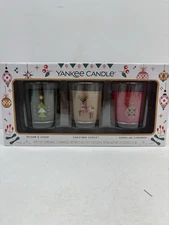 Yankee Candle Holiday Gift Set 3 Scents Balsam Cedar Cookie Cinnamon New